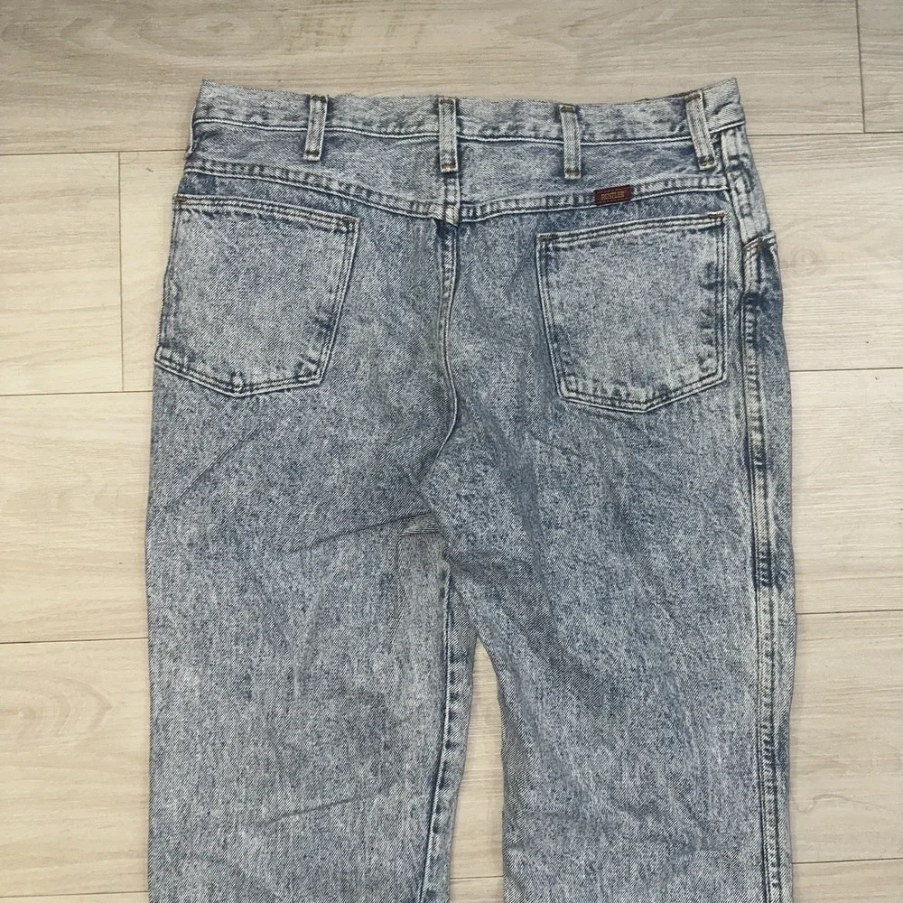 Vintage Rustler‎ Jeans Men's 32x29 Acid Wash Blue Western Cowboy 90s Rancher USA